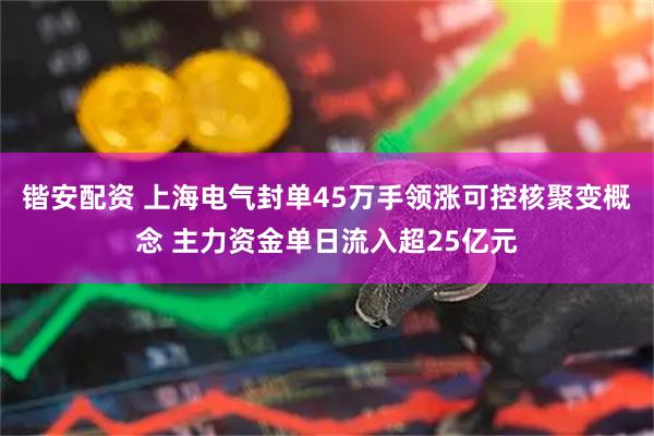 锴安配资 上海电气封单45万手领涨可控核聚变概念 主力资金单日流入超25亿元